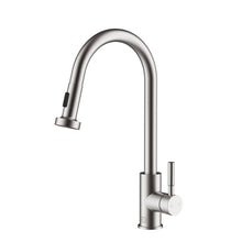 Sem Single Handle Pull Down Sprayer Kitchen Faucet In Brushed Nickel