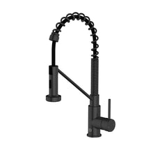 Yara Single Handle Pull Down Sprayer Kitchen Faucet In Matte Black