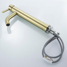 Victor Single Hole Single Handle Bathroom Faucet In Brushed Gold