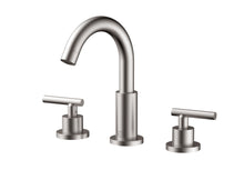 Leah 8 Inch Widespread Double Handle Bathroom Faucet In Brushed Nickel