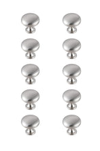 Cadon 1.2" Diameter Brushed Nickel Mushroom Knob Multipack (Set Of 10)