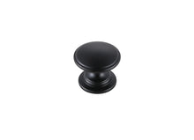 Kaid 1.2" Diameter Matte Black Mushroom Knob Multipack (Set Of 10)