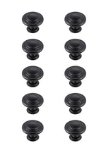 Minu 1.3" Diameter Matte Black Mushroom Knob Multipack (Set Of 10)