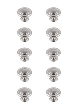 Minu 1.3" Diameter Brushed Nickel Mushroom Knob Multipack (Set Of 10)