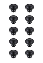 Garlande 1.2" Diameter Matte Black Mushroom Knob Multipack (Set Of 10)