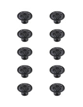 Corio 0.9" Diameter Matte Black Mushroom Knob Multipack (Set Of 10)