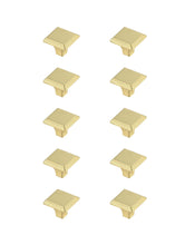 Wilow 1" Brushed Gold Square Knob Multipack (Set Of 10)