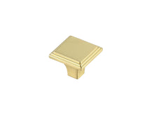 Wilow 1" Brushed Gold Square Knob Multipack (Set Of 10)