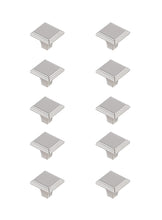 Wilow 1" Brushed Nickel Square Knob Multipack (Set Of 10)