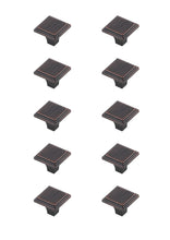Wilow 1" Oil-Rubbed Bronze Square Knob Multipack (Set Of 10)