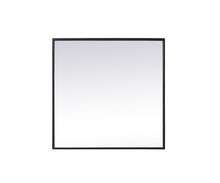 Metal Frame Square Mirror 24 Inch In Black