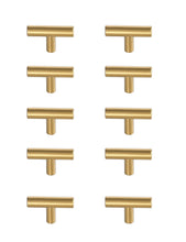 Quinn Brass T Bar Pull Multipack (Set Of 10)