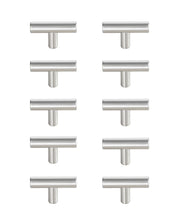 Quinn Brushed Nickel T Pull Multipack (Set Of 10)