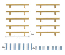 Quinn 4" Center To Center Brass Bar Pull Multipack (Set Of 10)