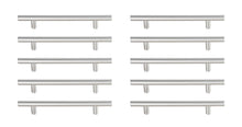 Quinn 5" Center To Center Brushed Nickel Bar Pull Multipack (Set Of 10)