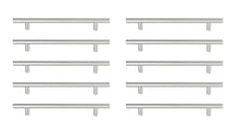 Quinn 6-5/16" Center To Center Brushed Nickel Bar Pull Multipack (Set Of 10)