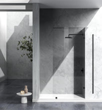 Fixed Frameless Shower Door 35 X 78 Matte Black