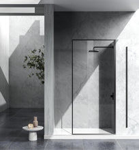Fixed Framed Shower Door 35 X 76 Matte Black