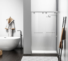 Semi-Frameless Shower Door 48 X 76 Brushed Nickel