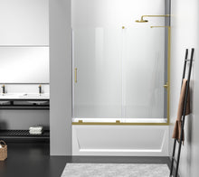 Frameless Tub Door 60 X 60 Brushed Gold