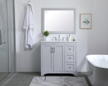 Aqua Rectangle Vanity Mirror 24 Inch In Grey