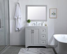 Aqua Rectangle Vanity Mirror 27 Inch In Grey