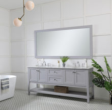 Aqua Rectangle Vanity Mirror 72 Inch In Grey