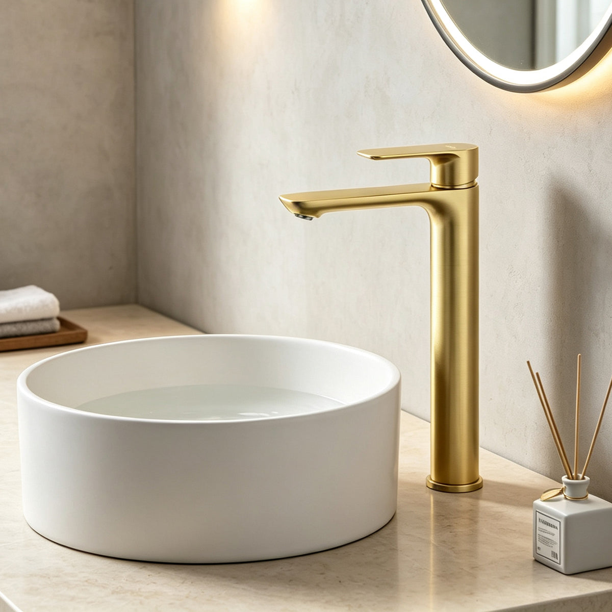 14801HLQT Tall Single Handle Vessel Sink Faucet