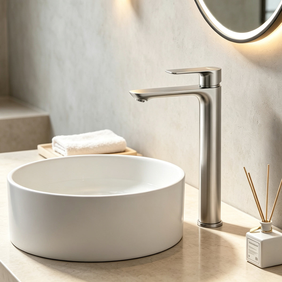 14801HLQT Tall Single Handle Vessel Sink Faucet
