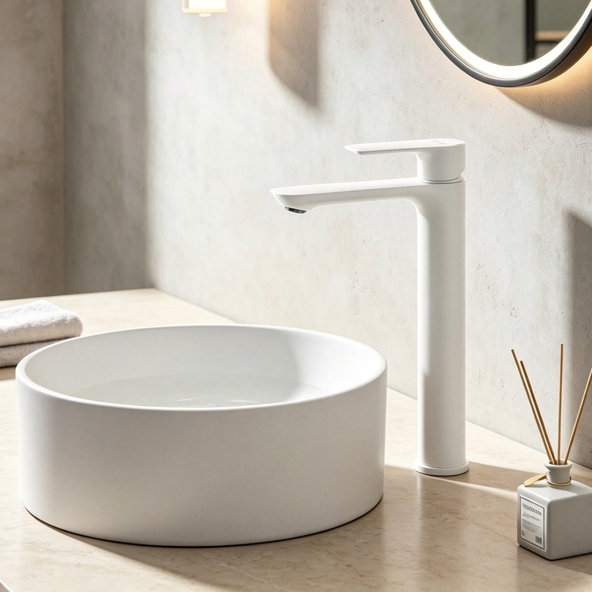 14801HLQT Tall Single Handle Vessel Sink Faucet
