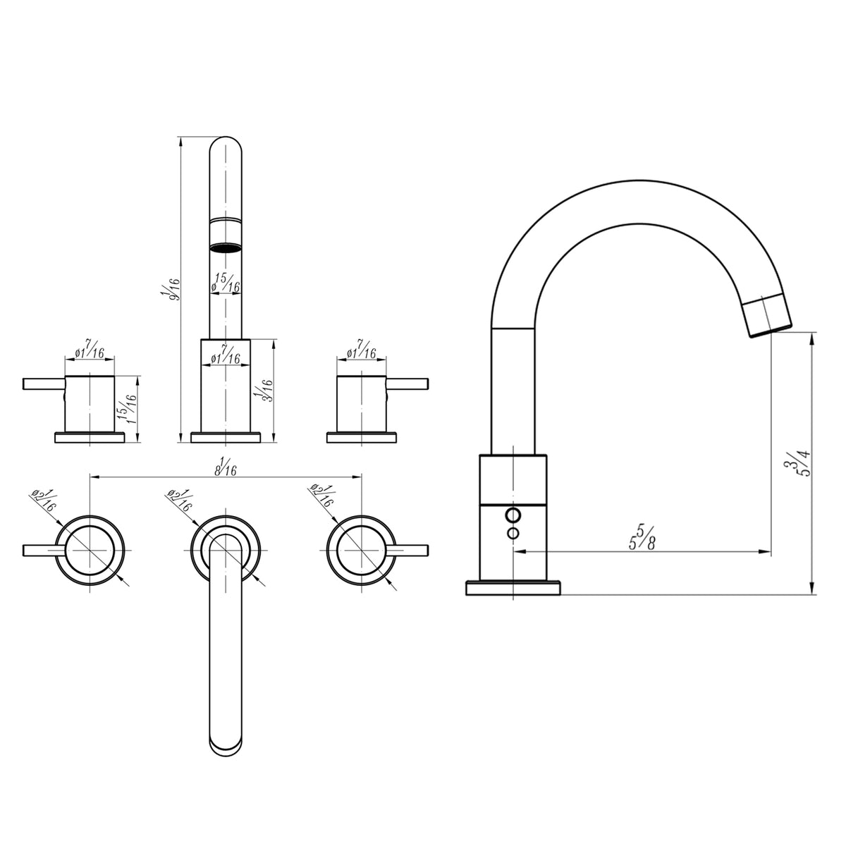 2903Q Widespread Bathroom Faucet