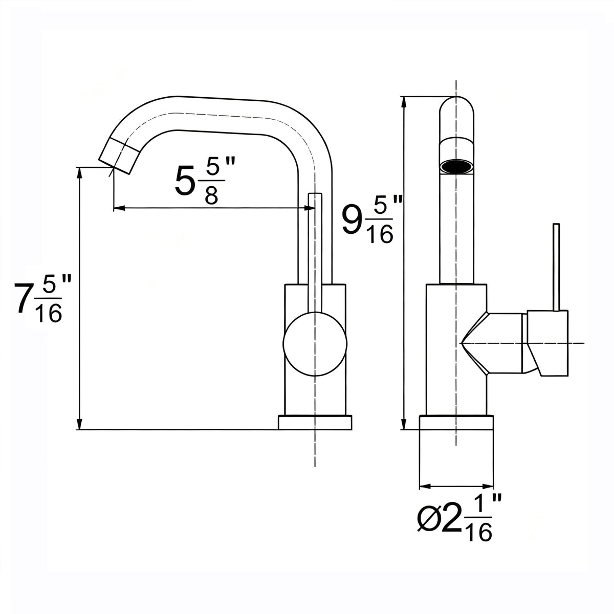 3305QT Single Handle High Arc Bathroom Faucet