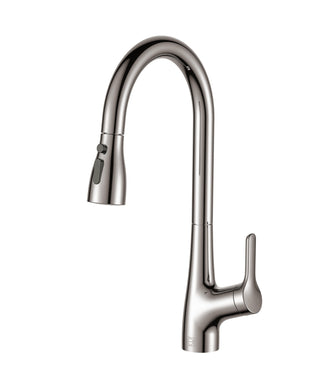 Andrea Single Handle Pull Down Sprayer Kitchen Faucet In Brushed Nickel