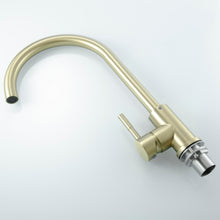 Finn Single Handle Kitchen Faucet In Brushed Gold