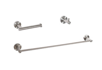 Freya 3-Piece Bathroom Hardware Set In Brushed Nickel