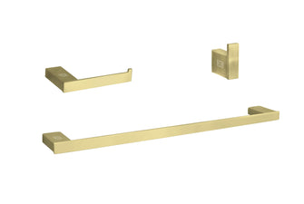 Sofia 3-Piece Bathroom Hardware Set In Brushed Gold