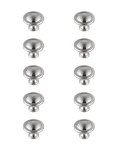 Garlande 1.2" Diameter Brushed Nickel Mushroom Knob Multipack (Set Of 10)