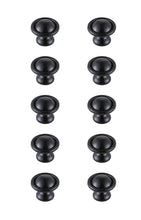 Kadea 1.2" Diameter Matte Black Mushroom Knob Multipack (Set Of 10)