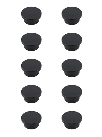 Trovon 1.6" Diameter Matte Black Oversize Round Knob Multipack (Set Of 10)