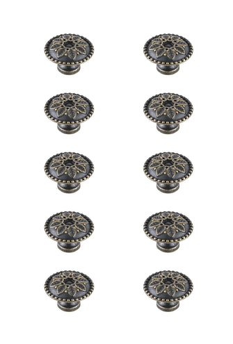 Corio 0.9" Diameter Antique Bronze Mushroom Knob Multipack (Set Of 10)