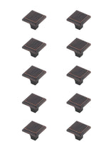 Wilow 1" Oil-Rubbed Bronze Square Knob Multipack (Set Of 10)