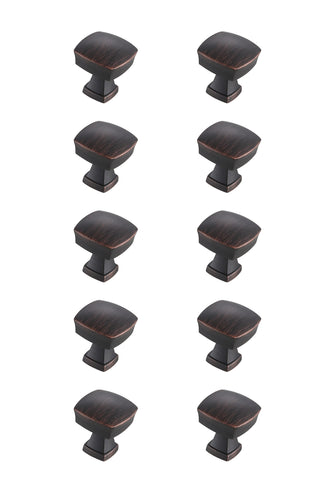 Irvin 1.3" Oil-Rubbed Bronze Square Knob Multipack (Set Of 10)