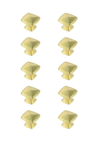 Marcel 1.2" Brushed Gold Square Knob Multipack (Set Of 10)