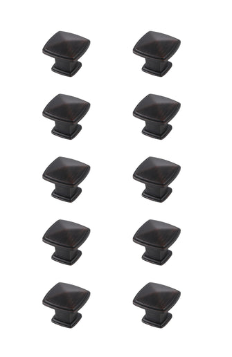 Marcel 1.2" Oil-Rubbed Bronze Square Knob Multipack (Set Of 10)