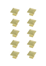 Cecil 1.3" Brushed Gold Square Knob Multipack (Set Of 10)