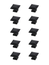 Cecil 1.3" Matte Black Square Knob Multipack (Set Of 10)