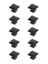 Cecil 1.3" Oil-Rubbed Bronze Square Knob Multipack (Set Of 10)