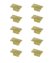 Perry 2" Brushed Gold Rectangle Knob Multipack (Set Of 10)