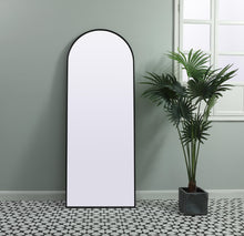 Metal Frame Arch Full Length Mirror 28X74 Inch In Black