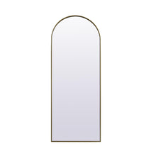 Metal Frame Arch Full Length Mirror 28X74 Inch In Brass